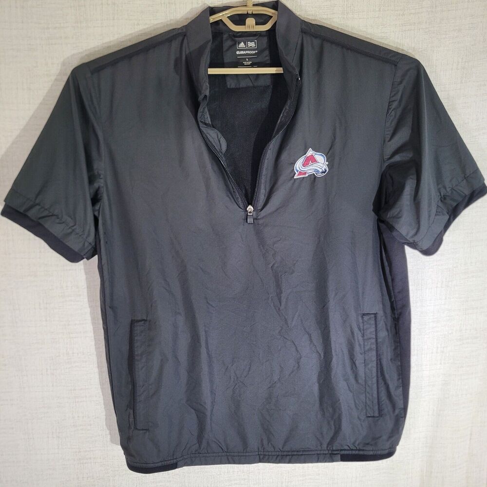 Adidas Colorado Avalanche 1/4‎ Zip Pullover Mens Large ClimaProof Golf Short Slv